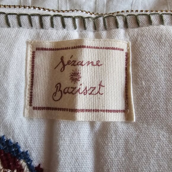 Sezane x Baziszt Large Pouch - Bird Embroidery - NWT - Picture 3 of 10